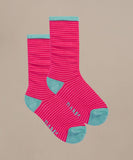 BAM Barbican Bamboo Socks UK 4-7 In Pink Stripe