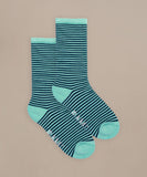 BAM Peppercombe Bamboo Socks Pair 4-7 UK - 4 Pack in greeny blue