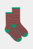 BAM Woodcombe Bamboo Socks Pair 4-7 UK 4 Pack in red green