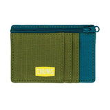 Chums Bandit Zip Wallet in the colours Olive and Teal