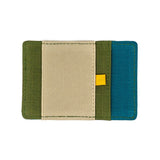 Chums Bandit Zip Wallet in the colours Olive and Teal (back)