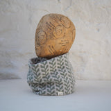 Little Brown Bird Company Welsh Tapestry Merino Double Sided Snood - Leaf in the colour Lichen