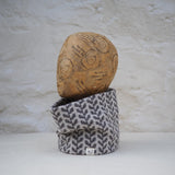 Little Brown Bird Company Welsh Tapestry Merino Double Sided Snood - Leaf in the colour Vole