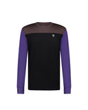Mons Royale Yotei LS in the colour violet/ cedar/ black shown from the front