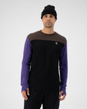 Mons Royale Yotei LS in the colour violet/ cedar/ black