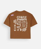 Oxbow MOKOV Cropped Tee in the colour Camel shown from the back