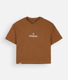 Oxbow MOKOV Cropped Tee in the colour Camel shown from the front