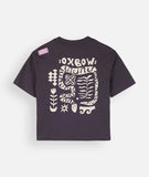 Oxbow MOKOV Cropped Tee in the colour Volcano shown from the back