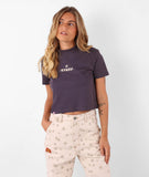 Oxbow MOKOV Cropped Tee in the colour Volcano shown from the front on model