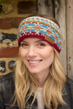 Pachamama Iona Headband in the colour burgundy