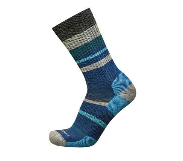 Point6 Hiking Mixed Stripe Light Crew Socks Rumdoodles