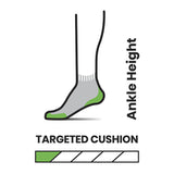 Smartwool Run Targeted Cushion Ankle Socks diagram