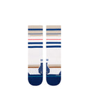Stance Artoo Crew Sock in the colour blue  shown flat from the topside
