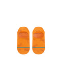 Stance Claze No Show Sock in the colour rust shown flat from the topside