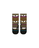 Stance Climbers Mid Wool Quarter Sock in the colour Green shown flat from the topside