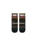 Stance Climbers Mid Wool Quarter Sock in the colour Green shown flat from the underside.