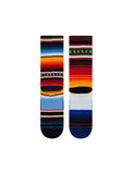 Stance Curren Crew Sock in the colour red shown flat from the underside.