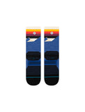 Stance Divided Lines Crew Sock in the colour blue shown flat from the underside