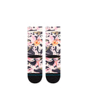 Stance Encyclia Crew Sock in the colour black shown flat from the underside.