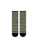 Stance Fate Crew Sock in the colour black shown flat from the topside