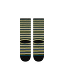 Stance Fate Crew Sock in the colour black shown flat from the underside.