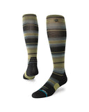 Stance Lanak Pass Snow Ski Sock in the colour teal shown on a foot shape..