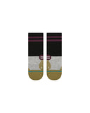 Stance Minimal Light Wool Quarter Sock in the colour black shown flat from the topside