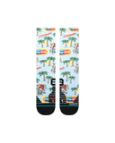 Stance Pops Crew Sock in the colour light blue  shown flat from the topside