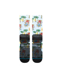 Stance Pops Crew Sock in the colour light blue shown flat from the underside.