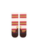 Stance Steady Crew Sock in the colour Magneta shown flat from the topside
