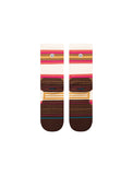 Stance Steady Crew Sock in the colour Magneta shown flat from the underside