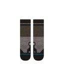 Stance Trenton Mid Wool Crew Sock in the colour Black, shown flat from the topside