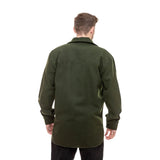 Swanndri Men's Ranger Wool Bush Shirt in the colour Olive from the back