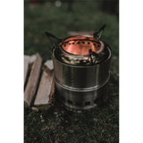Showing the Robens Lumberjack Wood Stove in action