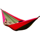 Bushmen ZEN Hammock in red on white back drop