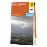 An image of the front of the Explorer OL31 North Pennines Teesdale & Weardale map