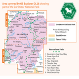 An image of the area covered by the OS Explorer OL28 Dartmoor map