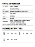 Heartland Burundi Murambi Hill Coffee Information