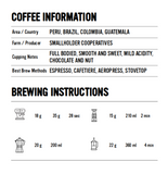 Heartland Landmark Blend showing the tasting notes and brewing instructions for this Great Taste Award Winner 2021