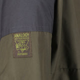 Hilltrek Liathach Natural Smock CA in Olive/Charcoal colour showing Cotton Analogy Waterproof system from Nikwax and reinforced elbow