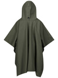 Hilltrek Organic Cotton Poncho in Olive Back