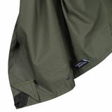 Hilltrek Organic Cotton Poncho in Olive Close Up Tarp Loop Detail