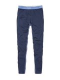 Howies Men's Merino Schlong Johns leggings in Black Iris showing the front view.