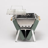 Kenluck Buddy Grill / BBQ in colour hammertone Gloss green side perofile