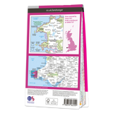 An image of the back cover of the OS Landranger 157 map of St Davids & Haverfordwest