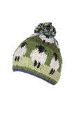 Pachamama Flock of Sheep Bobble Beanie on white background