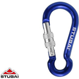 Stubai Dwarf Mini-Karabiner, Screwgate in blue