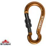 Stubai Dwarf Mini-Karabiner, Screwgate in orange