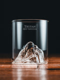 Gilded Peaks Tryfan Glass Tumbler shown empty