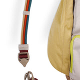 KAVU Mini Rope Sling in Forest Pass close-up of strap and clip. 